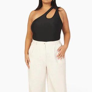 NWT WeWoreWhat Asymmetrical Bodysuit Black- SOLD OUT ONLINE